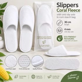 S-coral VIP slippers in plastic-free packaging