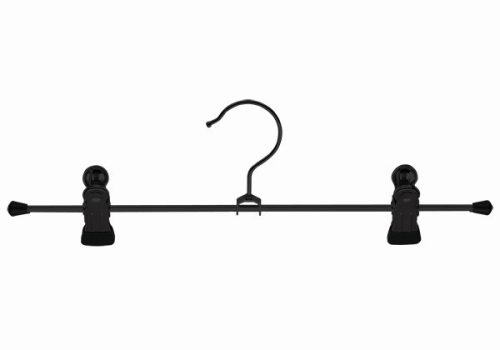 Metal hanger with trouser clip
