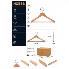 HOBBB Fuglebjerg anti-theft hanger, natural