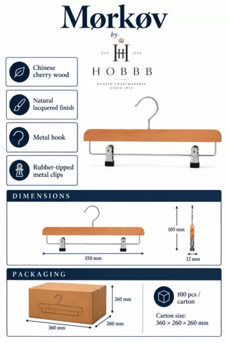HOBBB Mørkøv hanger, natural