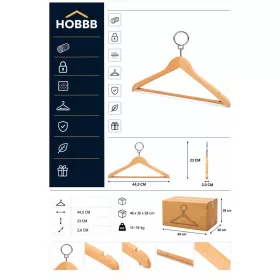 HOBBB Skælskør anti-theft hanger, natural