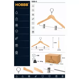 HOBBB Bisserup anti-theft hanger, natural