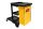 Rubbermaid cleaning/caretaker cart with 2 fixed wheels - black