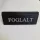 Reserved table sign, black textured faux leather, white print, small