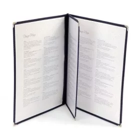 Bistro menu cover A5, 3 sheets, flip-through version