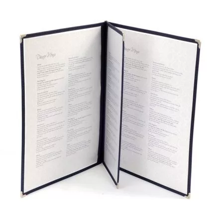 Bistro menu cover A5, 3 sheets, flip-through version
