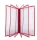 Bistro menu cover A4, 6 sheets, red