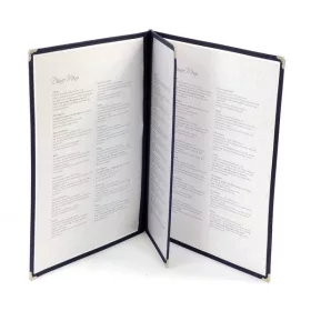 Bistro menu cover A4, 3 sheets, flip-through version