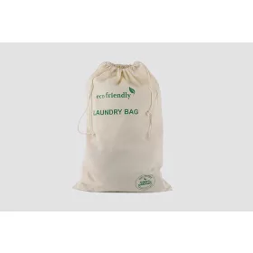 Laundry bag, cotton, 40 × 60 cm, with drawstring, natural