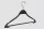 Plastic hanger, with chrome-plated hook, 41x26x1 cm