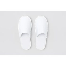 P-Andy Velour, closed toe, white, 28.2 cm | Hotel Slippers