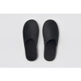 P-Andy Velour, closed-toe, black, 28.2 cm | Hotel Slippers