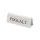 Reserved table sign, white, brown print, small