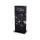 Acrylic sign holder with black base, 10 × 20 cm, portrait