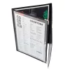 Bistro menu cover A4, 3 sheets, fold-out version