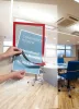 DURAFRAME magnetic info frame, self-adhesive back, A4, red