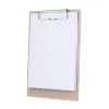 Clipboard menu holder, beige faux leather, A5