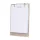 Clipboard menu holder, beige faux leather, A5