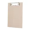 Clipboard menu holder, beige faux leather, A5