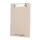 Clipboard menu holder, beige faux leather, “Daily special” print, A5
