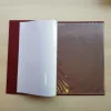 Classic screw-bound menu cover, burgundy faux leather, with logo print, 5 sleeves, A4