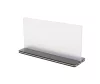 Acrylic sign holder with black base, 20 × 10 cm, landscape