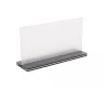 Acrylic sign holder with black base, 20 × 10 cm, landscape