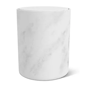   Sano bathroom waste bin with swing lid – white marble effect