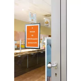   DURAFRAME magnetic info frame, self-adhesive back, A4, silver