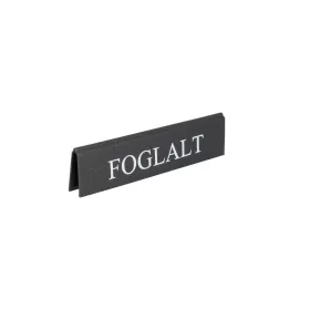 Reserved table sign, silver grey, white print, large