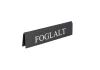 Reserved table sign, silver grey, white print, large