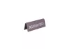 Reserved table sign, purple, white print, small
