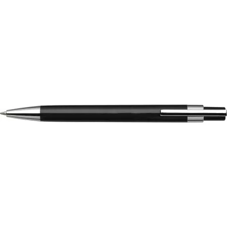 Ballpoint pen with metal clip, black – price includes logo printing