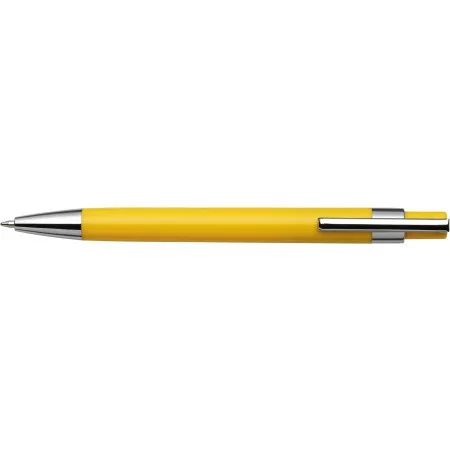 Ballpoint pen with metal clip, yellow – price includes logo printing