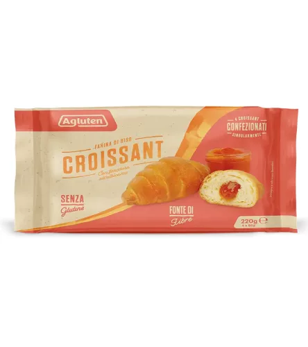 Agluten Croissant Albicocca – apricot-filled croissants (gluten-free), 55 g