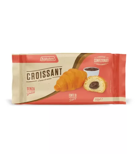 Agluten Croissant Crema al Cacao – cocoa cream croissants (gluten-free), 55 g