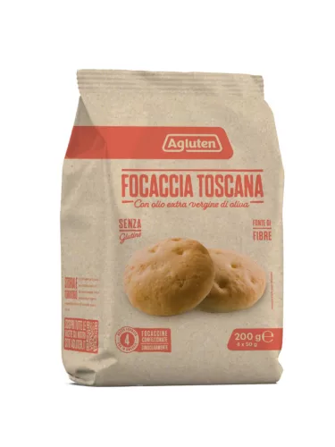 Agluten Focaccia Toscana – Tuscan focaccia with olive oil (gluten-free), 50 g