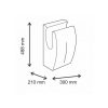Hand dryer mini, air blade, hand plug, stainless steel, matt 1650W Alpha