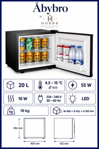 HOBBB Åbybro minibar fridge, 20 l