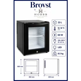 HOBBB Brovst minibar fridge, 23 l