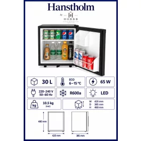 HOBBB Hanstholm minibar fridge, 30 l