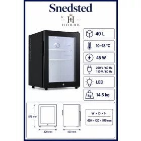 HOBBB Snedsted minibar fridge, 40 l