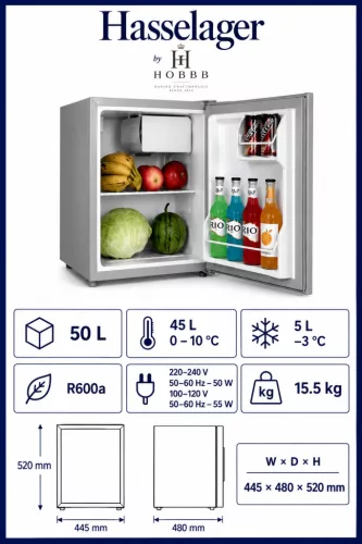 HOBBB Hasselager minibar fridge, 50 l