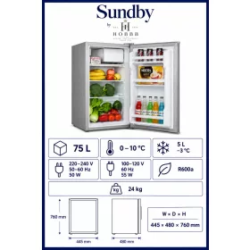 HOBBB Sundby minibar fridge, 75 l