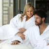 Comfortable premium quality terry bathrobe White XL, 400 g