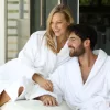 Comfortable premium quality terry bathrobe White XL, 400 g