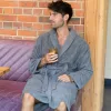 Comfortable premium quality terry bathrobe Grey XL, 400 g
