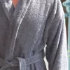 Comfortable premium quality terry bathrobe Grey XL, 400 g
