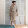 Comfortable premium quality terry bathrobe Brown XL, 400 g