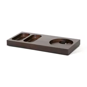 Xanthic S welcome tray, wood – mahogany, black